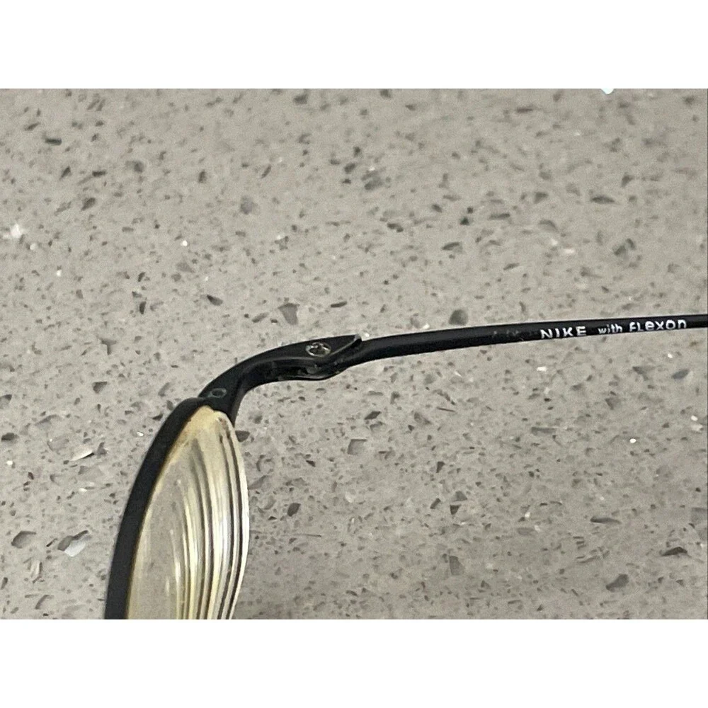 Nike with Flexon 4603 001 Eyeglass Frames ONLY 45-20-135 Black metal full rim